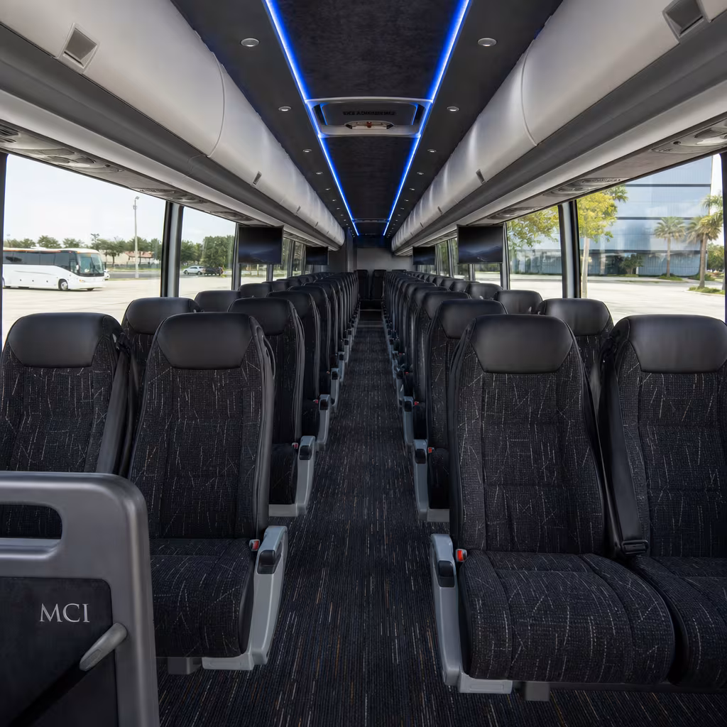 40-56 Passenger Charter Bus Interior
