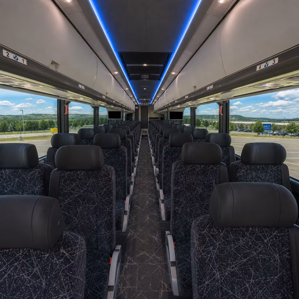 40-56 Passenger Charter Bus Interior