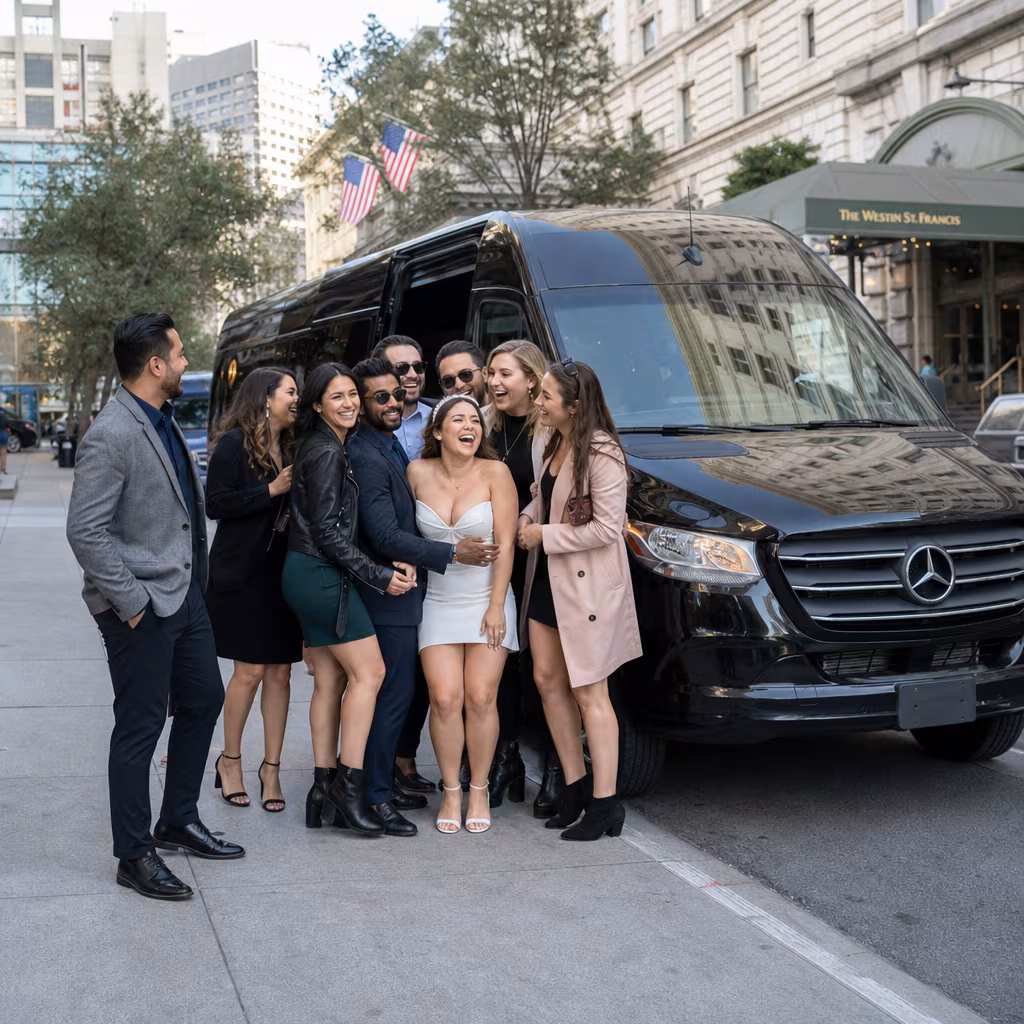 San Francisco Bachelor & Bachelorette Transportation fleet vehicle