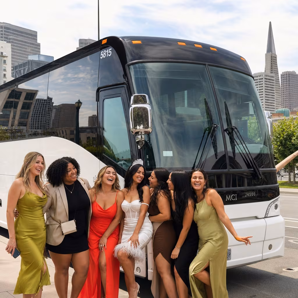 Passengers loading luggage while boarding an San Francisco group shuttle