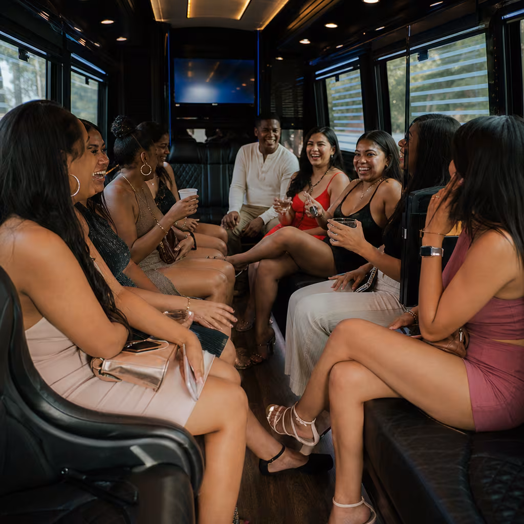 Black Mercedes Sprinter van staged for an San Francisco Private Event Transportation group